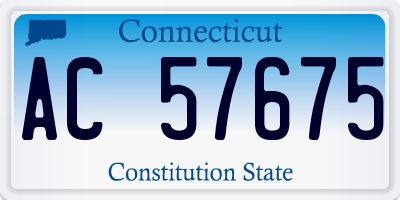 CT license plate AC57675