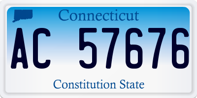 CT license plate AC57676