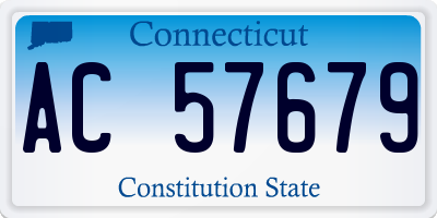 CT license plate AC57679