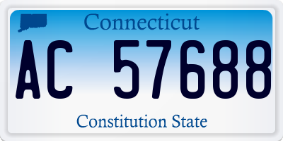 CT license plate AC57688