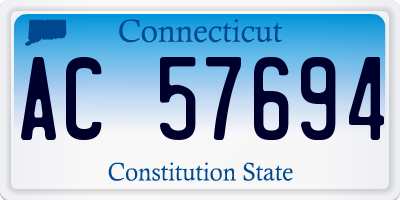 CT license plate AC57694