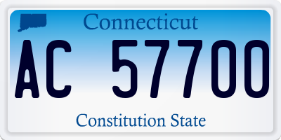 CT license plate AC57700