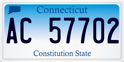 CT license plate AC57702