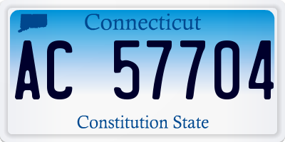 CT license plate AC57704