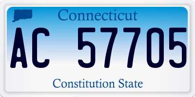 CT license plate AC57705