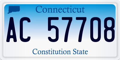 CT license plate AC57708