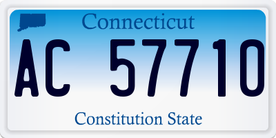 CT license plate AC57710