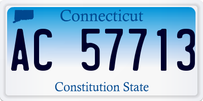 CT license plate AC57713