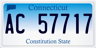 CT license plate AC57717