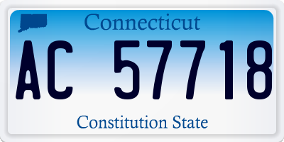 CT license plate AC57718