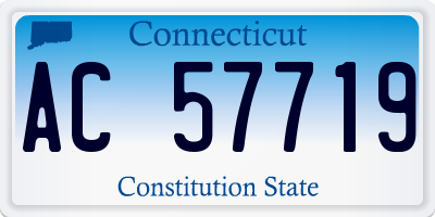 CT license plate AC57719