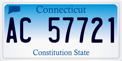 CT license plate AC57721