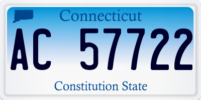 CT license plate AC57722