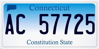 CT license plate AC57725