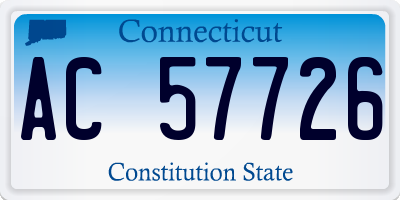 CT license plate AC57726
