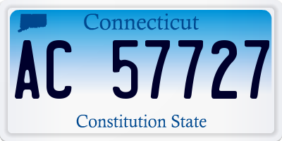 CT license plate AC57727