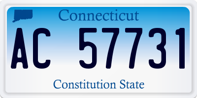 CT license plate AC57731