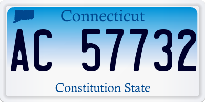 CT license plate AC57732