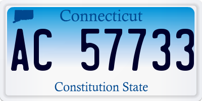 CT license plate AC57733