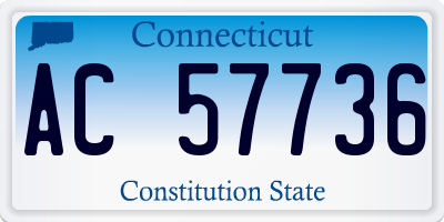 CT license plate AC57736
