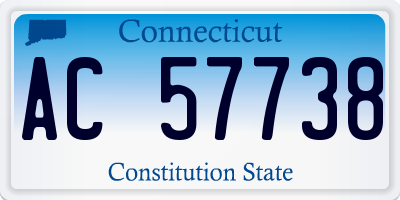 CT license plate AC57738