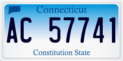 CT license plate AC57741