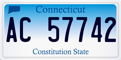 CT license plate AC57742