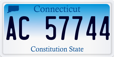 CT license plate AC57744