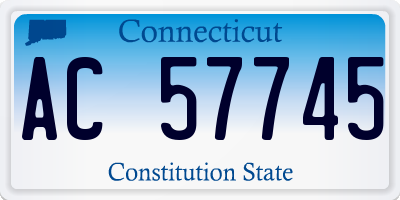 CT license plate AC57745