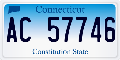 CT license plate AC57746