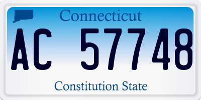 CT license plate AC57748