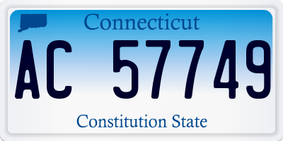CT license plate AC57749