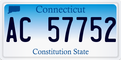 CT license plate AC57752