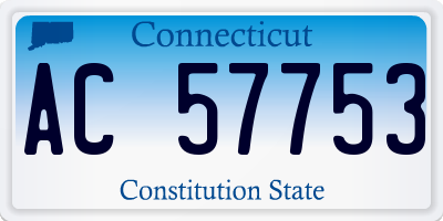 CT license plate AC57753