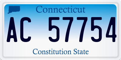 CT license plate AC57754