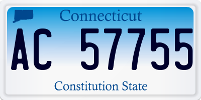 CT license plate AC57755