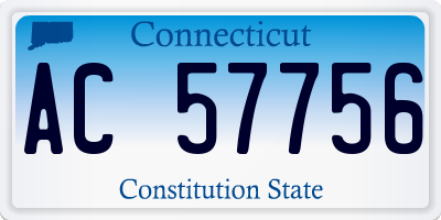 CT license plate AC57756