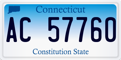 CT license plate AC57760