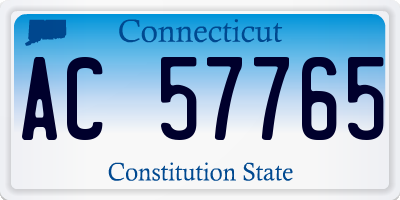 CT license plate AC57765