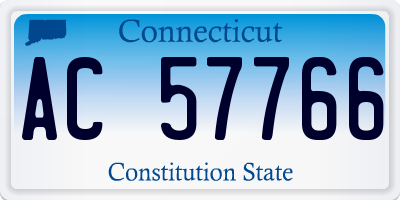 CT license plate AC57766