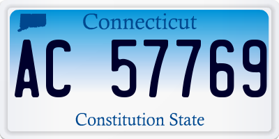 CT license plate AC57769