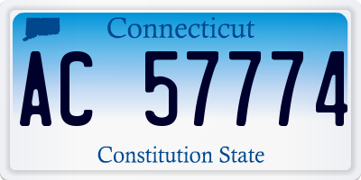 CT license plate AC57774