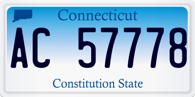CT license plate AC57778