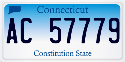 CT license plate AC57779