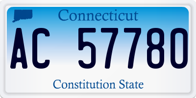 CT license plate AC57780