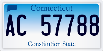CT license plate AC57788