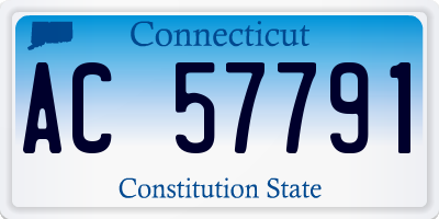 CT license plate AC57791