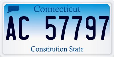 CT license plate AC57797