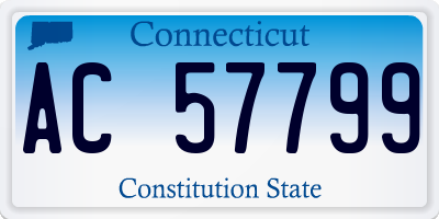 CT license plate AC57799