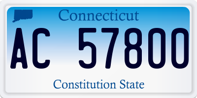 CT license plate AC57800